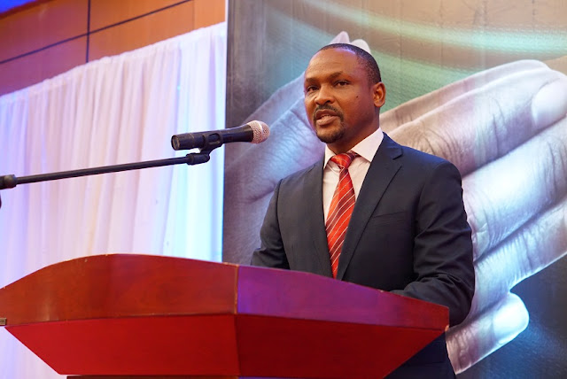  - Kingdom Leadership Network Tanzania (KLNT) CEO and Founder, Isaac Mpatwa giving his welcoming remarks.